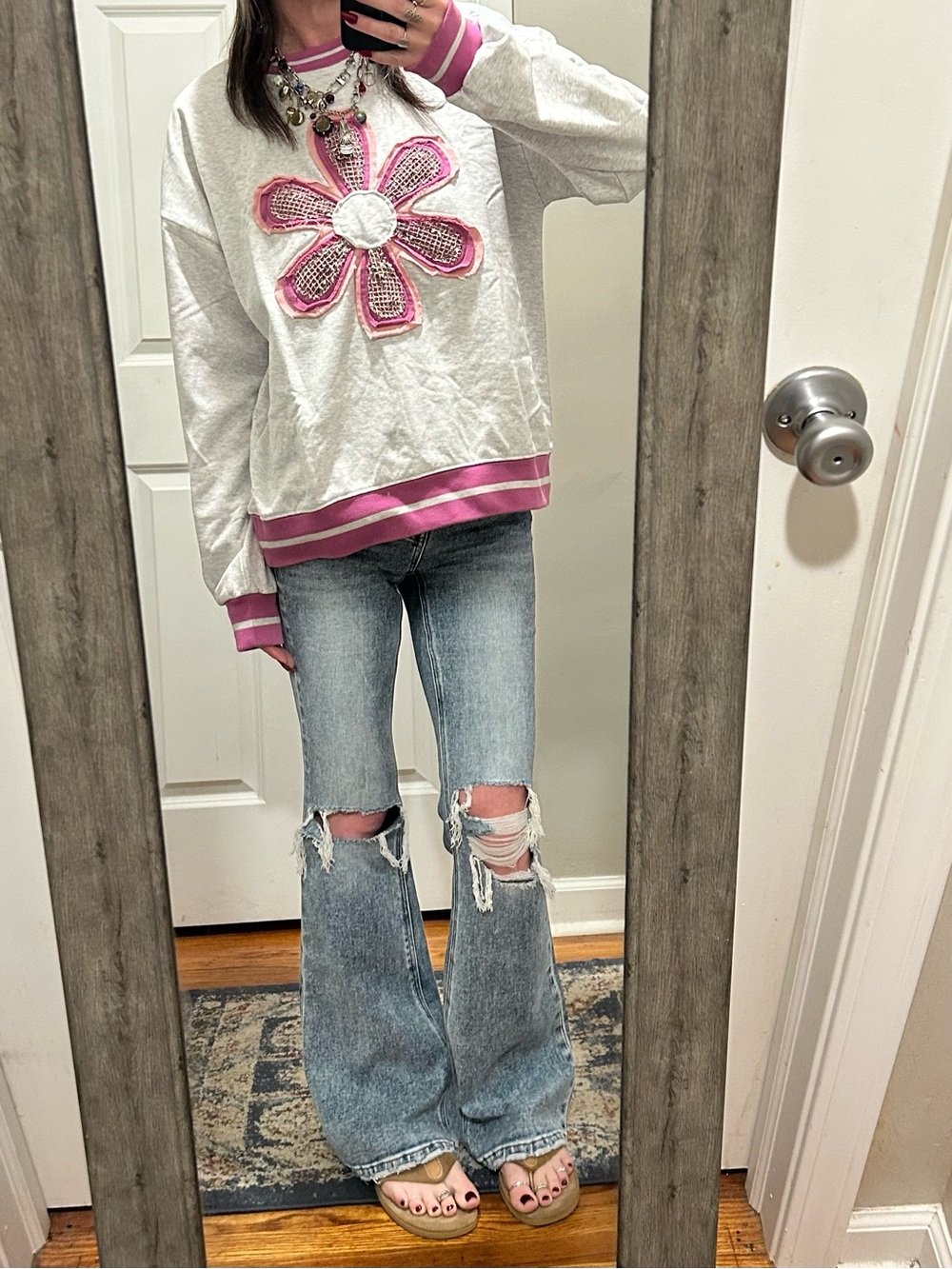 NWT Sage + Fig Daydream Believer Oversized Crew Neck Pullover